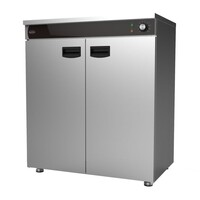 Armoire chauffante à 2 portes | 90 à 120 plaques | 230 V | +30/+85 °C | 750 x 485 x 850 mm
