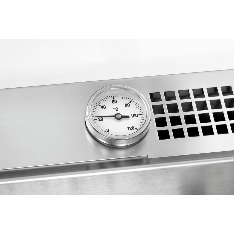 Glass Heated Display Case | 3/1 GN | Stainless Steel | +30/+110°C | 1095x785x560 mm