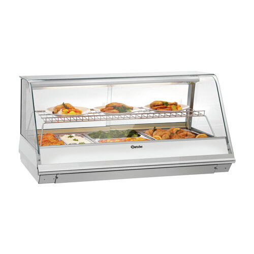  Bartscher Vitrine chauffante en verre | 3/1 GN | Acier inoxydable | +30/+110 °C | 1095 x 785 x 560 mm 