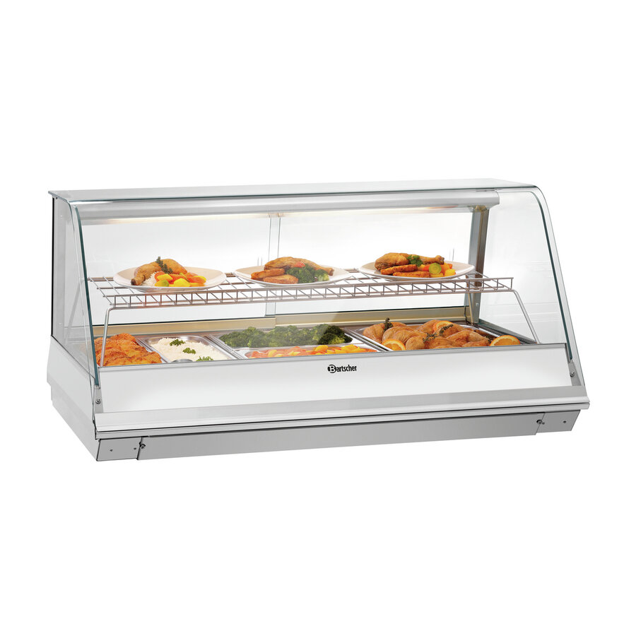 Glass Heated Display Case | 3/1 GN | Stainless Steel | +30/+110°C | 1095x785x560 mm