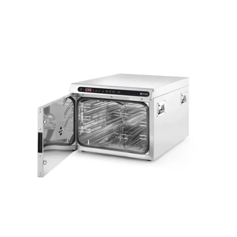 Four de maintien au chaud numérique avec thermomètre à cœur intégré - Pour 3 cuves GN 1/1 ou 600 x 400 mm - 495 x 690 x 413 mm