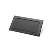 Scharnierende Inbouw Afvalklep Zwart - RVS AISI 304 - Verticaal - 326x173x10mm