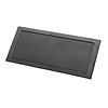 HorecaTraders Trappe d'évacuation encastrée à charnière noire - Acier inoxydable AISI 304 - Verticale - 482 x 216 x 10 mm