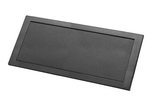  HorecaTraders Trappe d'évacuation encastrée à charnière noire - Acier inoxydable AISI 304 - Verticale - 482 x 216 x 10 mm 