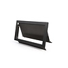 HorecaTraders Klappbarer, versenkter Ablaufdeckel, schwarz – Edelstahl AISI 304 – inklusive Führungsschiene – 482 x 216 x 10 mm