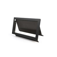 Hinged Recessed Waste Flap Black - Stainless Steel AISI 304 - Including Guide Rail - 482x216x10mm