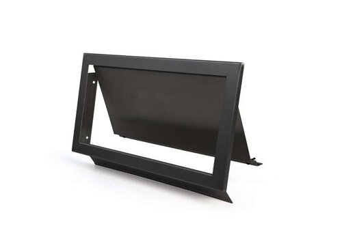  HorecaTraders Klappbarer, versenkter Ablaufdeckel, schwarz – Edelstahl AISI 304 – inklusive Führungsschiene – 482 x 216 x 10 mm 