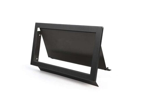  HorecaTraders Scharnierende Inbouw Afvalklep Zwart - RVS AISI 304 - Inclusief Geleiderail - 482x216x10mm 