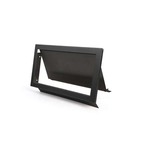  HorecaTraders Trappe d'évacuation encastrée à charnière noire - Acier inoxydable AISI 304 - Rail de guidage inclus - 482 x 216 x 10 mm 
