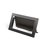 HorecaTraders Klappdeckel mit Scharnier, schwarz – Edelstahl AISI 304 – mit Federscharnier – 326 x 173 x 10 mm