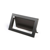Klappdeckel mit Scharnier, schwarz – Edelstahl AISI 304 – mit Federscharnier – 326 x 173 x 10 mm