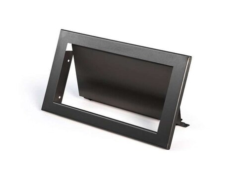  HorecaTraders Klappdeckel mit Scharnier, schwarz – Edelstahl AISI 304 – mit Federscharnier – 326 x 173 x 10 mm 