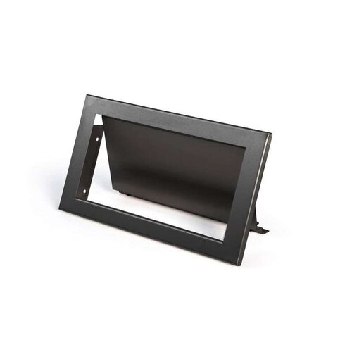  HorecaTraders Hinged Recessed Waste Flap Black - Stainless Steel AISI 304 - With Spring Hinge - 326x173x10mm 