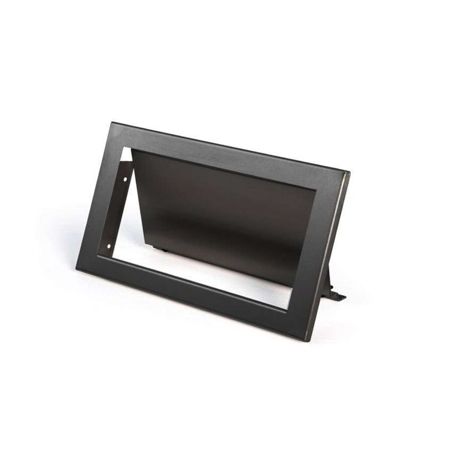 Hinged Recessed Waste Flap Black - Stainless Steel AISI 304 - With Spring Hinge - 326x173x10mm