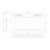 Klappbarer, versenkter Ablaufdeckel aus Edelstahl - Edelstahl AISI 304 - Vertikal - 326 x 173 x 10 mm -