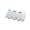 HorecaTraders Trappe d'évacuation encastrée à charnière en acier inoxydable - Acier inoxydable AISI 304 - Verticale - 326 x 173 x 10 mm