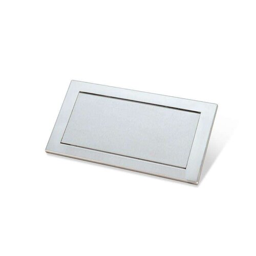  HorecaTraders Trappe d'évacuation encastrée à charnière en acier inoxydable - Acier inoxydable AISI 304 - Verticale - 326 x 173 x 10 mm 