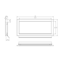 Scharnierende Inbouw Afvalklep RVS- RVS AISI 304 - Verticaal - 482x216x10mm -