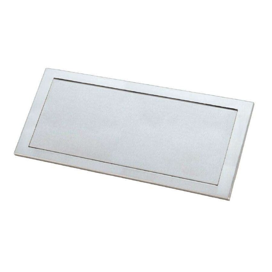 Scharnierende Inbouw Afvalklep RVS- RVS AISI 304 - Verticaal - 482x216x10mm -