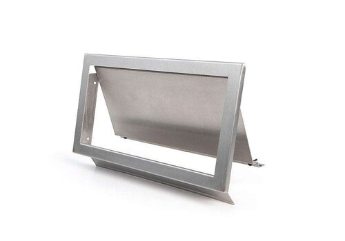  HorecaTraders Klappbarer, versenkter Ablaufdeckel – Edelstahl AISI 304 – inklusive Führungsschiene – 482 x 216 x 10 mm 