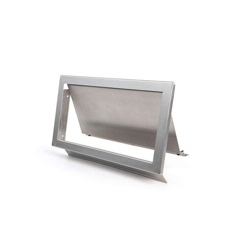  HorecaTraders Hinged Recessed Waste Flap - Stainless Steel AISI 304 - Including Guide Rail - 482x216x10mm - 