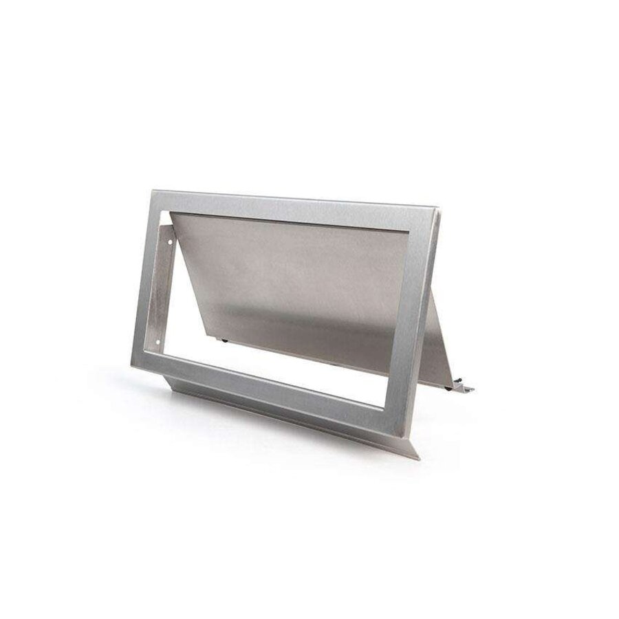 Trappe d'évacuation encastrée à charnière - Acier inoxydable AISI 304 - Rail de guidage inclus - 482 x 216 x 10 mm