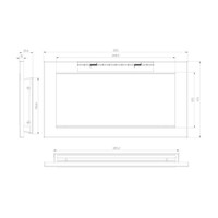 Trappe d'évacuation encastrée à charnière - Acier inoxydable AISI 304 - Avec charnière à ressort - 326 x 173 x 10 mm