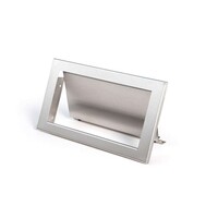 Trappe d'évacuation encastrée à charnière - Acier inoxydable AISI 304 - Avec charnière à ressort - 326 x 173 x 10 mm