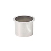 Goulotte d'évacuation ronde en acier inoxydable - ø 150 mm - Bride brillante 15 mm - Hauteur 125 mm