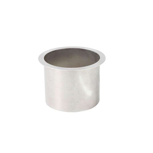 HorecaTraders Goulotte d'évacuation ronde en acier inoxydable - ø 150 mm - Bride brillante 15 mm - Hauteur 125 mm 