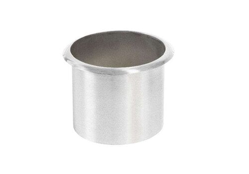  HorecaTraders Ronde RVS Afvalkoker - ø152mm - Met Hoogglanzende Flens 15mm - 133mm Hoog 