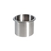 HorecaTraders Goulotte d'évacuation ronde en acier inoxydable - ø 152 mm - Bride brillante 15 mm - Hauteur 130 mm