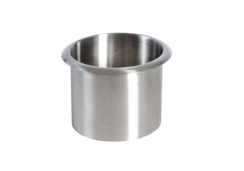  HorecaTraders Ronde RVS Afvalkoker - ø152mm - Met Hoogglanzende Flens 15mm - 130mm Hoog 