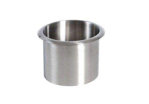  HorecaTraders Runder Abflussschacht aus Edelstahl – ø 152 mm – mit hochglänzendem Flansch 15 mm – 130 mm hoch 