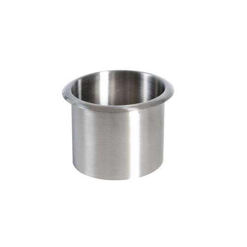  HorecaTraders Ronde RVS Afvalkoker - ø152mm - Met Hoogglanzende Flens 15mm - 130mm Hoog 