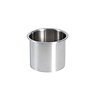 HorecaTraders Round Stainless Steel Waste Chute - ø148mm - With Brushed Flange 11mm - 133mm High