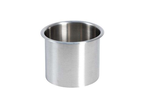  HorecaTraders Runder Abflussschacht aus Edelstahl – ø 148 mm – mit gebürstetem Flansch 11 mm – 133 mm hoch 