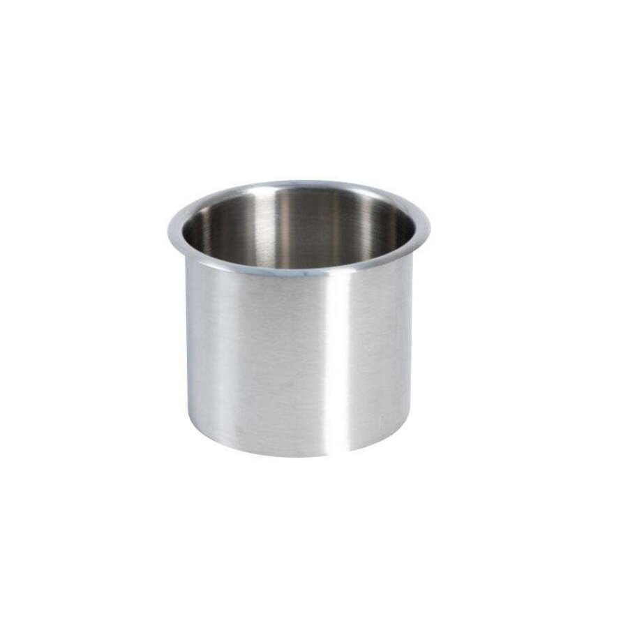 Goulotte d'évacuation ronde en acier inoxydable - ø 148 mm - Bride brossée 11 mm - Hauteur 133 mm