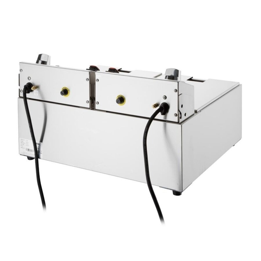Dubbele Elektrische Friteuse 2x5L met Timer RVS