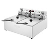 Buffalo Dubbele Elektrische Friteuse 2x5L met Timer RVS