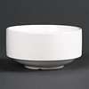 HorecaTraders Bol à soupe empilable en porcelaine blanc | 40cl 6 pièces