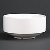 HorecaTraders Stackable Porcelain Soup Bowl White | 40cl 6 pcs