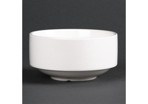  HorecaTraders Bol à soupe empilable en porcelaine blanc | 40cl 6 pièces 