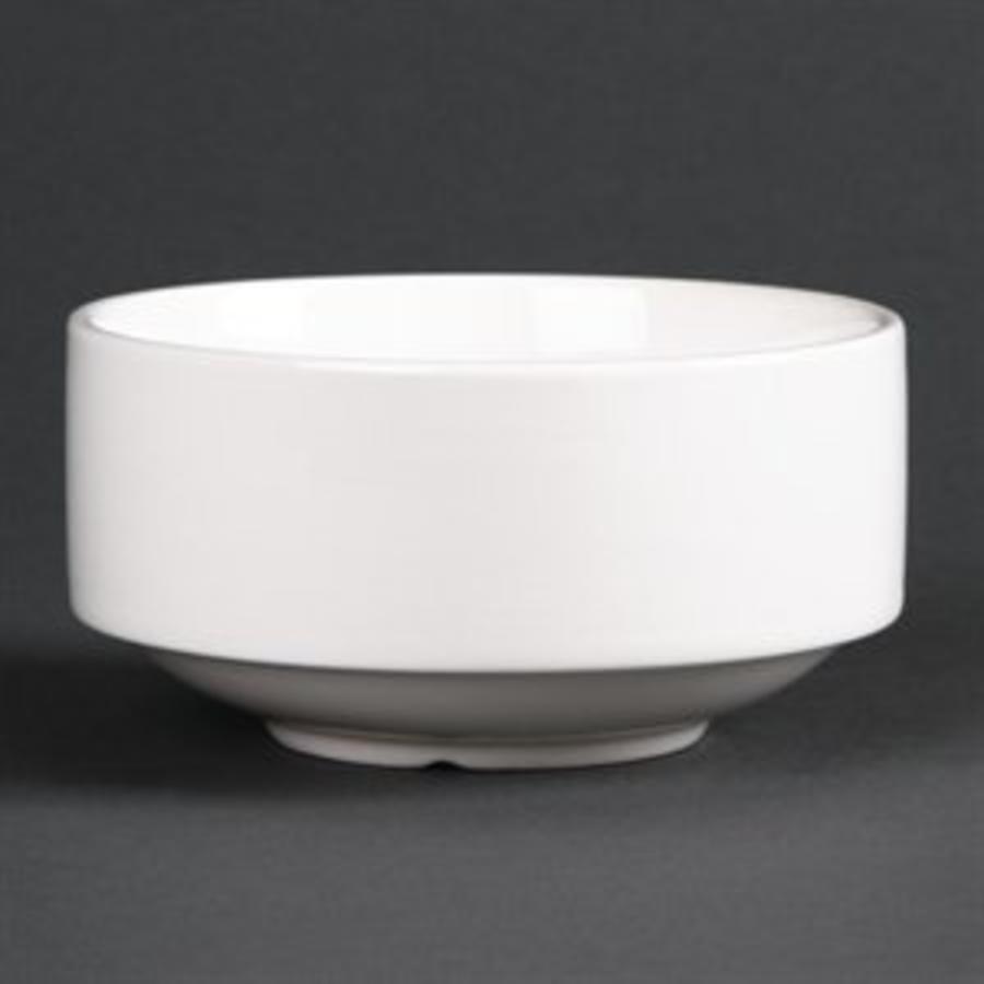Bol à soupe empilable en porcelaine blanc | 40cl 6 pièces
