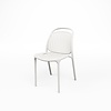 Ensemble de 4 chaises empilables blanches pour l'accueil – Chaises de patio en plastique pour une utilisation intérieure et extérieure