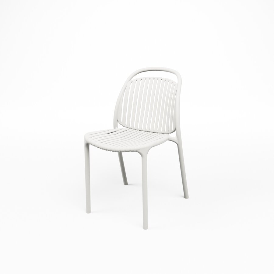 Ensemble de 4 chaises empilables blanches pour l'accueil – Chaises de patio en plastique pour une utilisation intérieure et extérieure