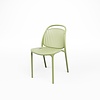 HorecaTraders Green Stackable Hospitality Chair Set of 4 – Plastic Patio Chair for Indoor & Outdoor Use