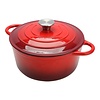 Gusseiserne Kasserolle Ø 28 cm 6,5 l, emailliert rot