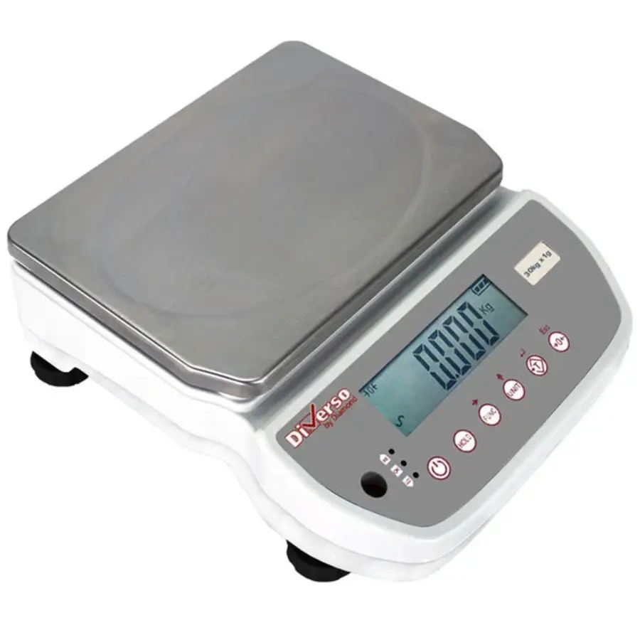 Professional Waterproof Kitchen Scale – Max. 30 kg – 1g Accuracy – Stainless Steel Weighing Platform