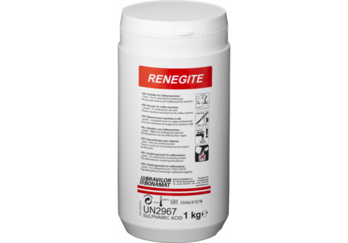  Bravilor Bonamat Renegite Descaling Agent - Bulk Pack Box with 10 Cans of 1 Kilogram each 